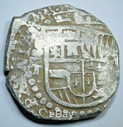 1600's Porto Bello Hoard Spanish Silver 8 Reales Colonial Dollar Pirate Cob Coin