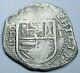 1600's Rare Valladolid Spanish Silver 1 Reales Antique Colonial Pirate Cob Coin
