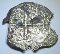 1600's Shipwreck Bolivia Silver 8 Reales Spanish Colonial Dollar Pirate Cob Coin