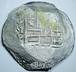 1600's Shipwreck Spanish Mexico Silver 8 Reales Genuine Antique Pirate Cob Coin