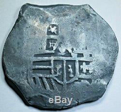 1600's Shipwreck Spanish Silver 8 Reales Eight Real Old Antique Pirate Cob Coin