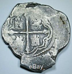 1600's Spanish Mexico Silver 8 Reales Eight Real Old Colonial Pirate Cob Coin