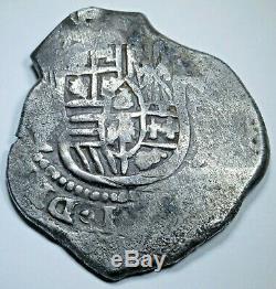 1600's Spanish Mexico Silver 8 Reales Eight Real Old Colonial Pirate Cob Coin