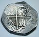1600's Spanish Silver 4 Reales Genuine Antique Colonial 1600's Pirate Cob Coin