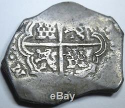 1600's Spanish Silver 4 Reales Piece of 8 Real Antique Pirate Treasure Cob Coin