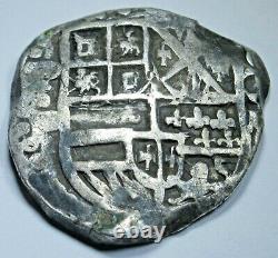 1600's Transposed Lions/Castles Spanish Bolivia Silver 4 Reales Pirate Cob Coin