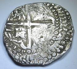 1600's Transposed Lions Ex-Sedwick Spanish Bolivia Silver 8 Reales Cob Coin
