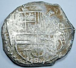 1600s Porto Bello Hoard Spanish Silver 4 Reales Antique Pirate Treasure Cob Coin