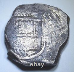 1600s Shipwreck Spanish Silver 8 Reales Colonial Dollar Pirate Treasure Cob Coin