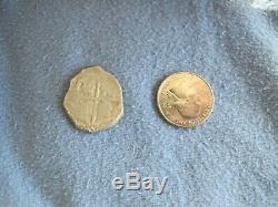 1600s Spanish Colonial Silver Cob 8 Reales 11.8g Shipwreck / Treasure Coin