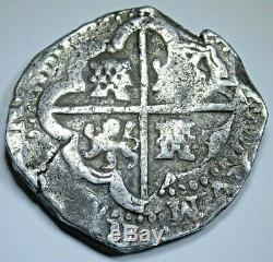 1600s Spanish Potosi Silver 8 Reales Eight Real Antique Colonial Pirate Cob Coin