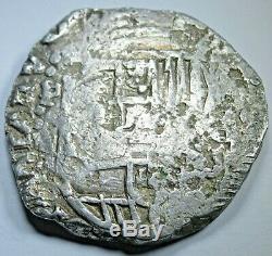 1600s Spanish Potosi Silver 8 Reales Eight Real Dollar Pirate Treasure Cob Coin