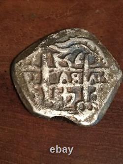 1600s Spanish Shipwreck Silver 2 Reales Piece of 8 Real Colonial Pirate Cob Coin