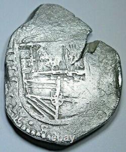1600s Spanish Shipwreck Silver 4 Reales Genuine Antique Colonial Pirate Cob Coin