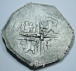 1600s Spanish Shipwreck Silver 4 Reales Piece of 8 Real Colonial Pirate Cob Coin