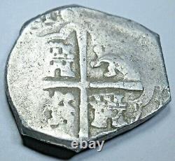 1600s Spanish Silver 2 Reales Genuine Antique Colonial Two Bit Treasure Cob Coin