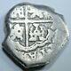 1600s Spanish Silver 2 Reales Piece of 8 Real Colonial Cob Two Bit Treasure Coin