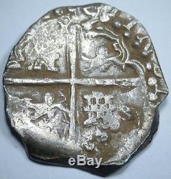 1600s Spanish Silver 4 Reales Porto Bello Hoard Four Real Old Treasure Cob Coin