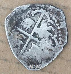 1600s Spanish Spain 2 Reales Real Cob Silver Coin Colonial Treasure Coin (C093)