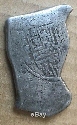 1600s Spanish Spain 8 Reales Real Cob Silver Coin Colonial Treasure Coin 27.30 g