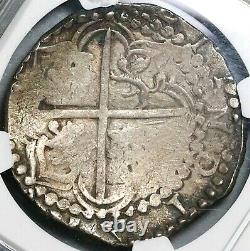 1605 NGC XF 40 Bolivia 8 Reales Cob Spain Colonial Dollar Silver Coin 22022302C