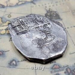 1610-1619 Cob 4 Reales SEVILLA Strong Detail Phillip III Silver Pirate Coin R67
