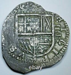 1611 Spanish Silver 4 Reales Antique 1600's Rare Dated Colonial Pirate Cob Coin