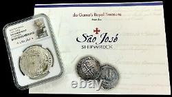 1613-1616 P Silver Bolivia 8 Reales Sao Jose Shipwreck Treasure Cob Ngc Genuine