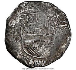 1613-1617 P-Q Bolivia Philip III Cob 8 Reales NGC XF40 Potosi Mint KM10 26.78gm