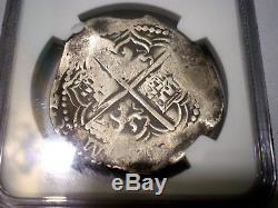 1613-17 Atocha Era Bolivia 8 Reales Q Silver 8r Dollar Cob Colonial Coin