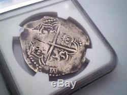 1613-17 Atocha Era Bolivia 8 Reales Q Silver 8r Dollar Cob Colonial Coin