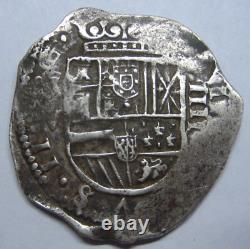 1613 SEVILLA 4 REAL COB PHILIP III 1600s ASSAYER V SPANISH SILVER COLONIAL ERA