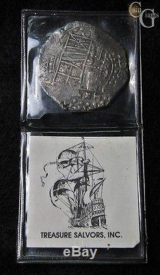 1618-1621 Santa Margarita Shipwreck 8 Reales Coin GRADE 1 Assayer T Potosi COB
