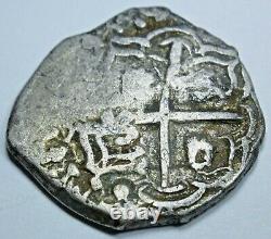1618-21 Bolivia Silver 1 Reales Antique 1600's Spanish Colonial Pirate Cob Coin