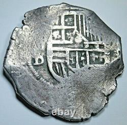1618-22 Mexico Silver 4 Reales 1600s Spanish Colonial 1/2 Dollar Pirate Cob Coin