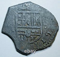 1618 Shipwreck Silver 2 Reales 1600's Spanish Colonial Pirate Treasure Cob Coin