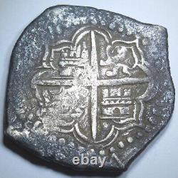 1618 Shipwreck Spanish Bolivia Silver 8 Reales 1600's Colonial Dollar Cob Coin