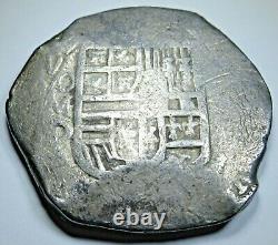 1620's Mexico Silver 8 Reales Antique 1600s Spanish Colonial Old Pirate Cob Coin
