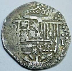 1621-1665 Spanish Silver 1 Real Piece of Eight Reales Colonial Treasure Cob Coin
