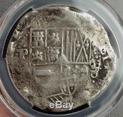 1621, Bolivia, Philip III. Spanish Colonial Silver 8 Reales Cob Coin. PCGS VF20