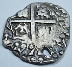 1621 Spanish Silver 1 Real Piece of 8 Reales Colonial Cob Pirate Treasure Coin