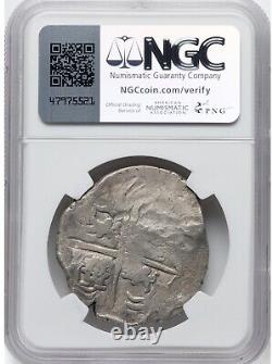 1622-1629 8 Reales Silver Cob Spanish Colonial Coin Pirate NGC VF P Assa Potosi