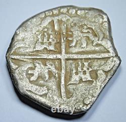 1622-29 Porto Bello Hoard Bolivia Silver 4 Reales 1600's Spanish Pirate Cob Coin