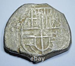 1622-29 Porto Bello Hoard Bolivia Silver 4 Reales 1600's Spanish Pirate Cob Coin