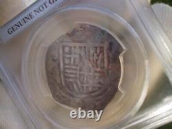1622-65 oMP MEXICO 4 REALES COB 4R COLONIAL SILVER COIN PCGS