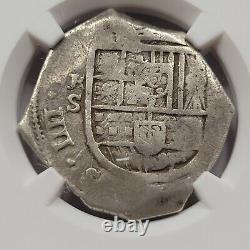 1624-1648 Cob 4 Reales SEVILLE Phillip II NGC VF35 Great Patina Colonial C560