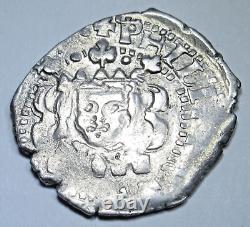 1624 Spanish Valencia Silver 1 Reales Genuine 1600s Old Pirate Treasure Cob Coin