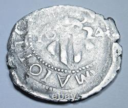 1624 Spanish Valencia Silver 1 Reales Genuine 1600s Old Pirate Treasure Cob Coin
