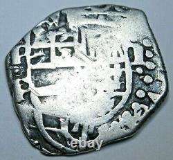 1626 Spanish Bolivia Silver 1 Reales Antique 1600's Old Colonial Pirate Cob Coin