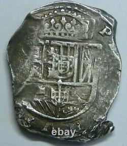 1628 Philip IV 8 Real Cob Sevilla Full Date Spanish Silver Dollar Colonial Era